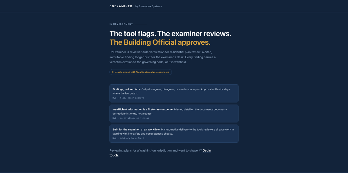 CoExaminer finding ledger